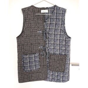 EUC Skall Studio Anna Long Waistcoat Patchwork Size EU 34 US XS 2